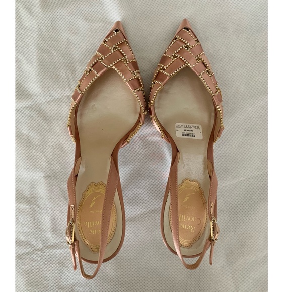 RENE CAOVILLA "Juliette" Satin Slingback Pumps - Picture 7 of 14